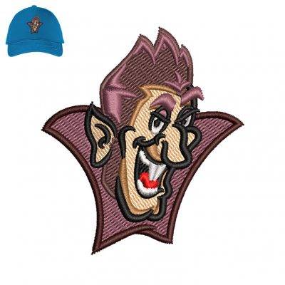 Devil Smiling Embroidery logo for Cap.