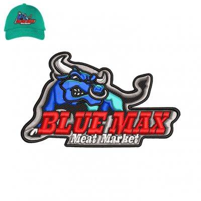 Blue Max Embroidery logo for Cap .