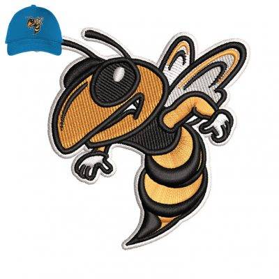Honeybee Insect Embroidery logo for Cap .