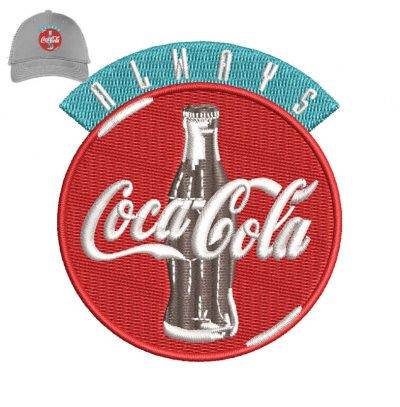 Coca Cola Embroidery logo for Cap .