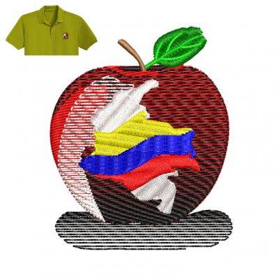 Best Apple Embroidery logo for Polo Shirt .