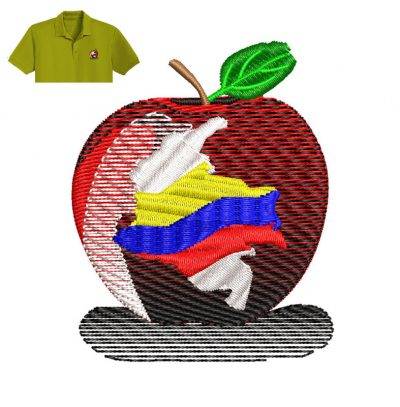 Best Apple Embroidery logo for Polo Shirt .