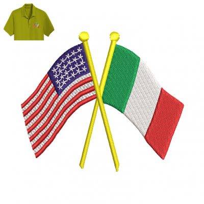 America Mexico Embroidery logo for Polo Shirt .