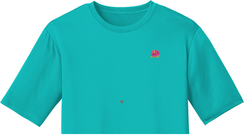 Best Flower Embroidery logo for T-Shirt.