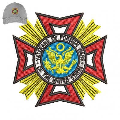 The United states Embroidery logo for Cap .