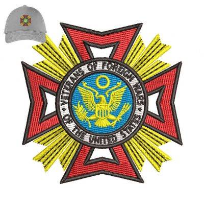 The United states Embroidery logo for Cap .