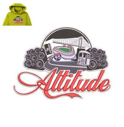 Best Attitude Embroidery logo for Hoodie .