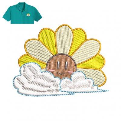 Little Flower Embroidery logo for Polo Shirt.