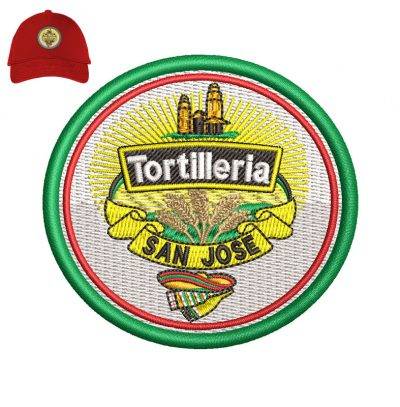 Tortilleria San Embroidery logo for Cap.