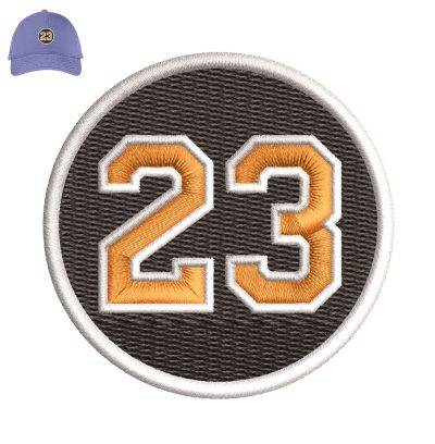 23 Embroidery logo for Cap.
