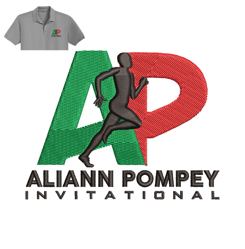 Aliann Pompey Embroidery logo for Polo Shirt.