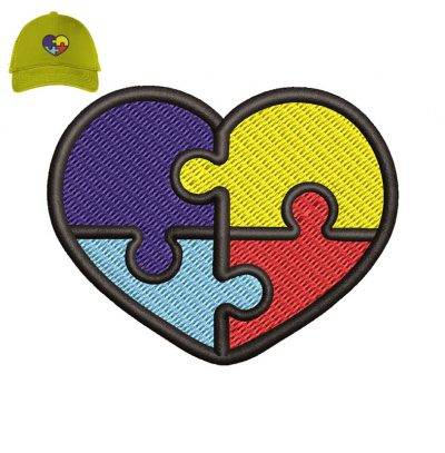 Autism Awareness Embroidery logo for Cap.