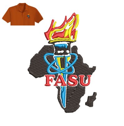 Fasu Embroidery logo for Polo Shirt.