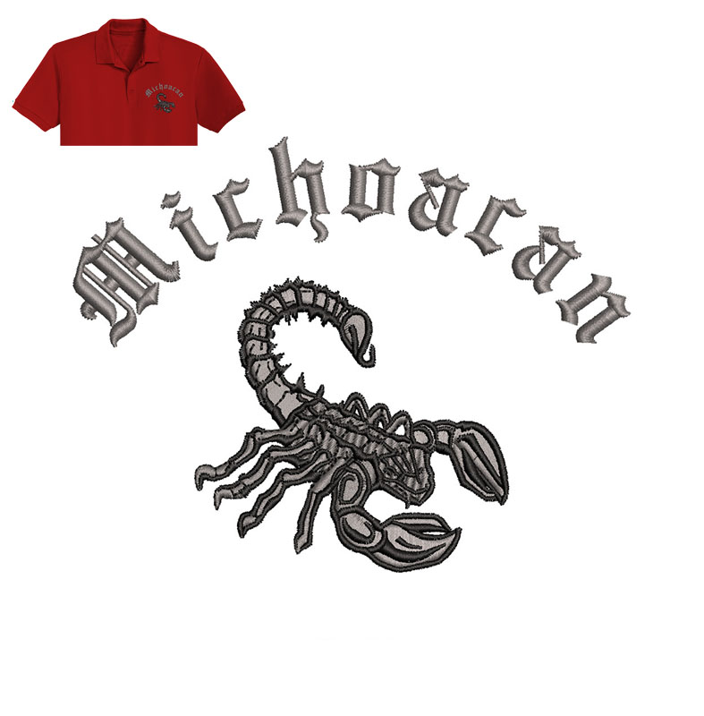 Best Michoacan Embroidery logo for Polo Shirt.
