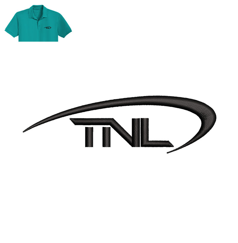 Best Tnl Embroidery logo for Polo Shirt.