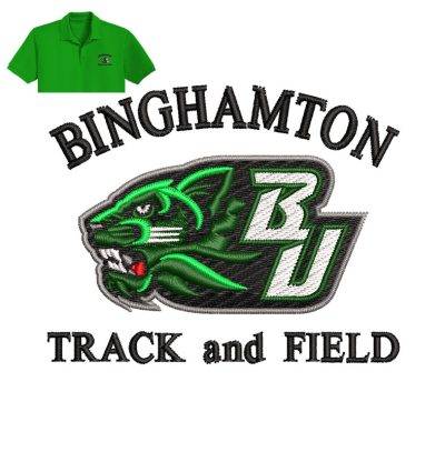 Binghamton Track Embroidery logo for Polo Shirt.