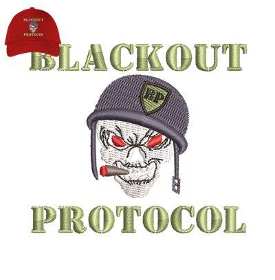 Blackout Protocol Embroidery logo for Cap.