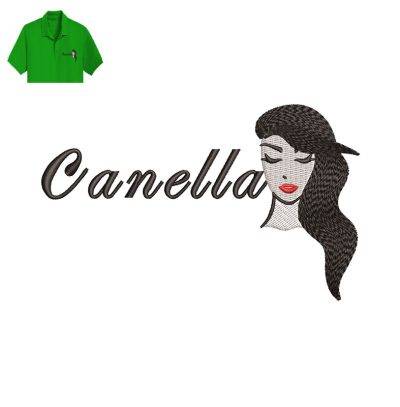 Canella Girl Embroidery logo for Polo Shirt .