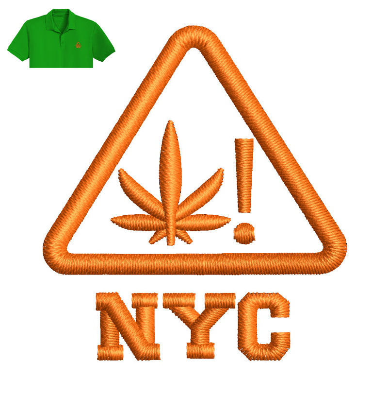 Cannabis Nyc Embroidery logo for Polo Shirt.