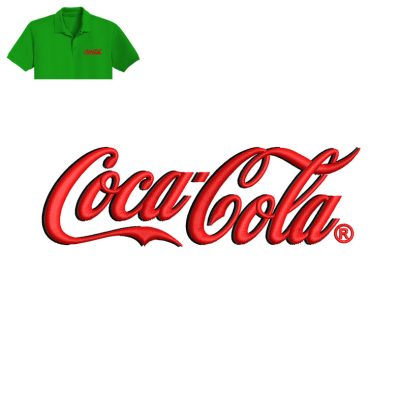 Coca Cola Embroidery logo for Polo Shirt.