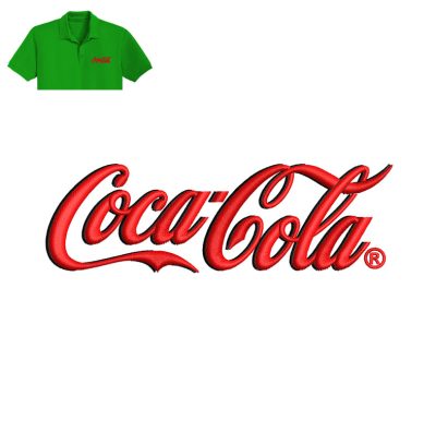 Coca Cola Embroidery logo for Polo Shirt.