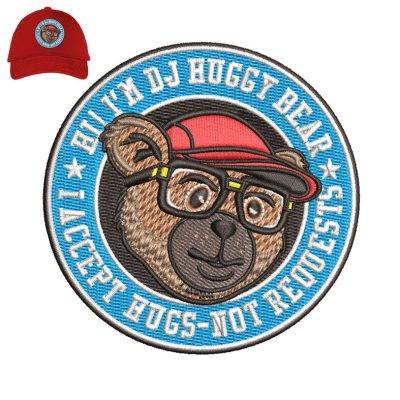 Dj Huggy Bear Embroidery logo for Cap .