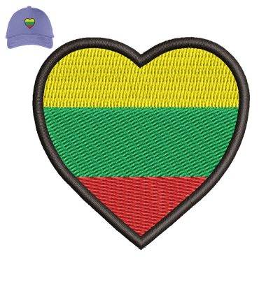 Flag of Lithuania Embroidery logo for Cap.