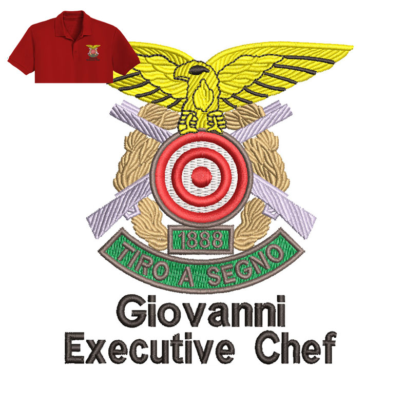 Giovanni Executive Embroidery logo for Polo Shirt.