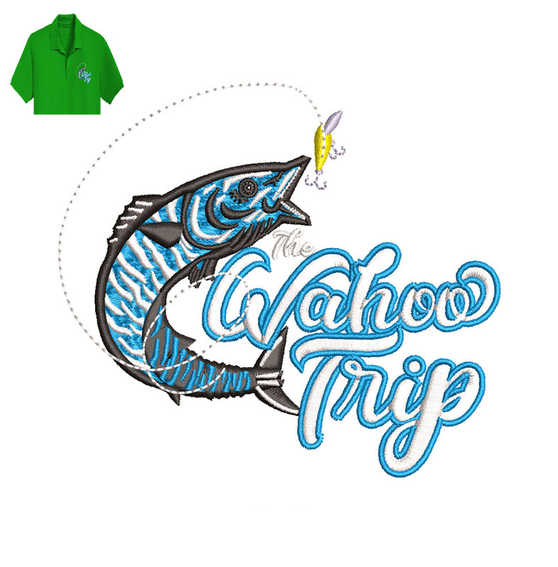 Glahow Trip Embroidery logo for Polo Shirt .