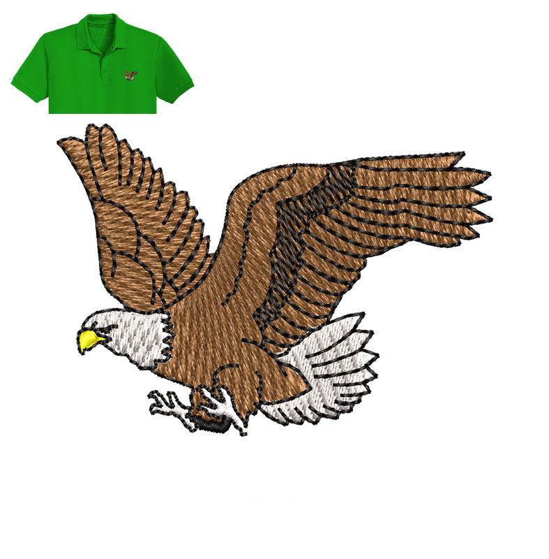 Golden Eagle Embroidery logo for Polo Shirt.