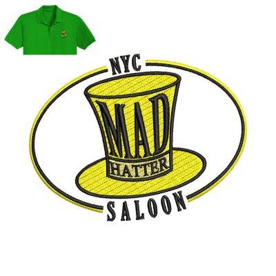 Hatter Saloon Embroidery logo for Polo Shirt.