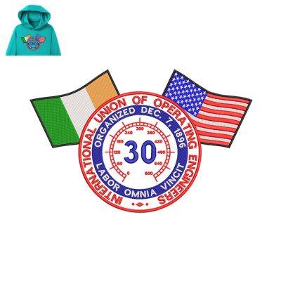 International Union Embroidery logo for Hoodie.