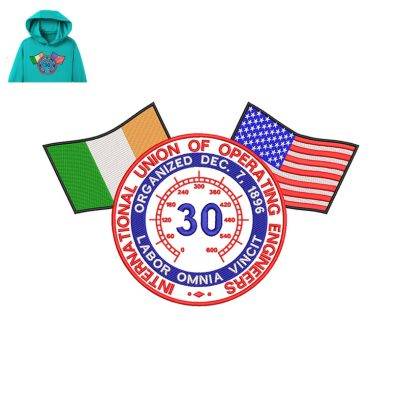 International Union Embroidery logo for Hoodie.