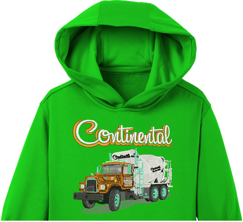 Best Truck Embroidery logo for Hoodie.