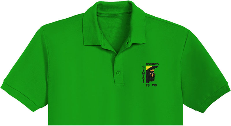 Roberto Clemente Embroidery logo for Polo Shirt.
