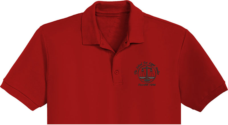 The Shool Embroidery logo for Polo Shirt.