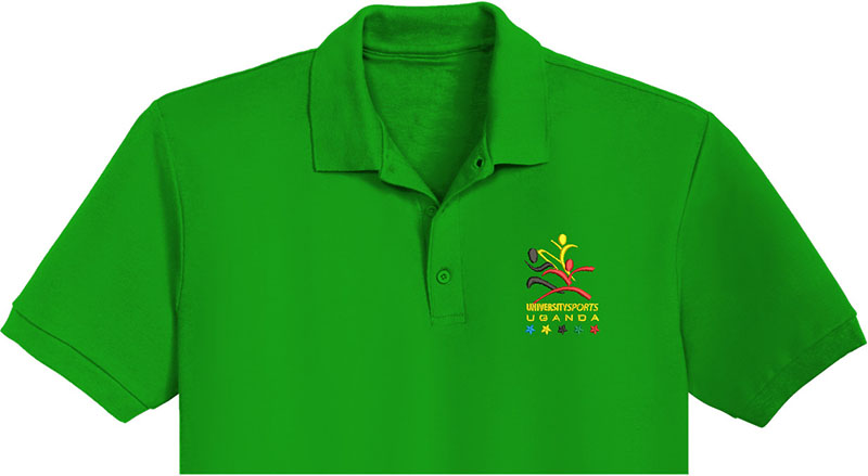 University Sports Embroidery logo for Polo Shirt.