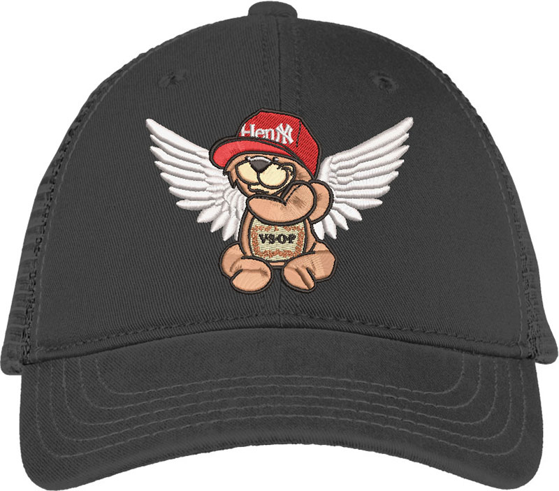 Gangster Teddy Embroidery logo for Cap.
