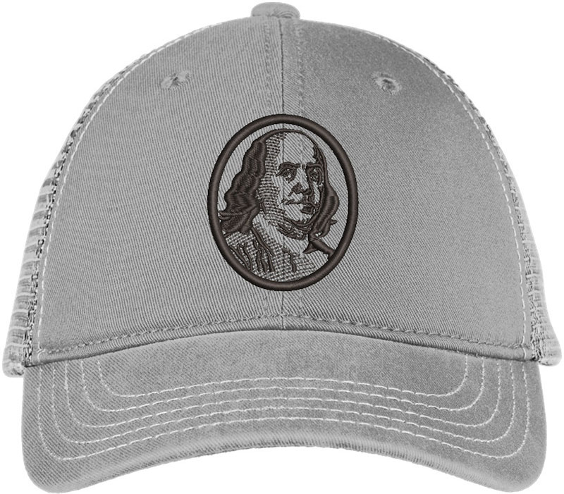 Benjamin Franklin Embroidery logo for Cap.