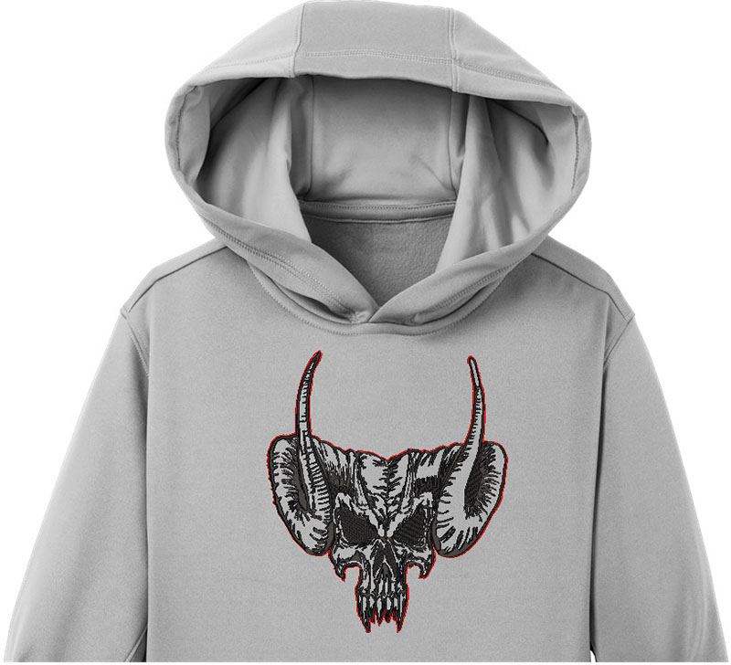Water Buffalo Embroidery logo for Hoodie.