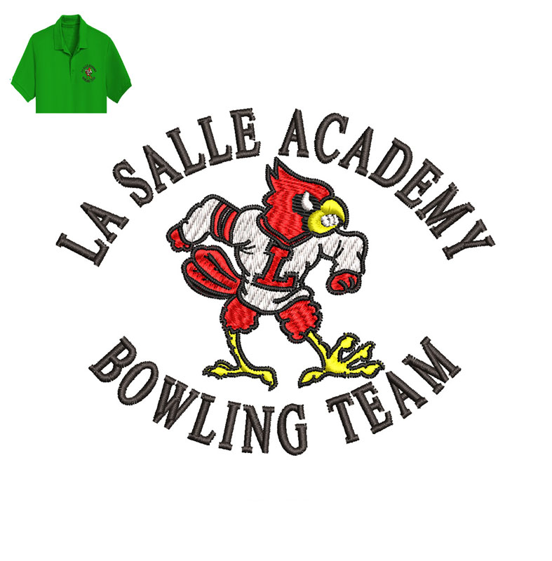 La Salle Academy Embroidery logo for Polo Shirt.