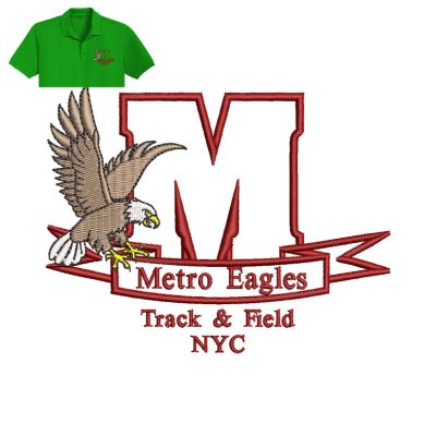 Metro Eagles Embroidery logo for Polo Shirt.