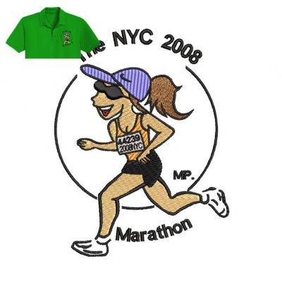 The Nyc Marathon Embroidery logo for Polo Shirt.