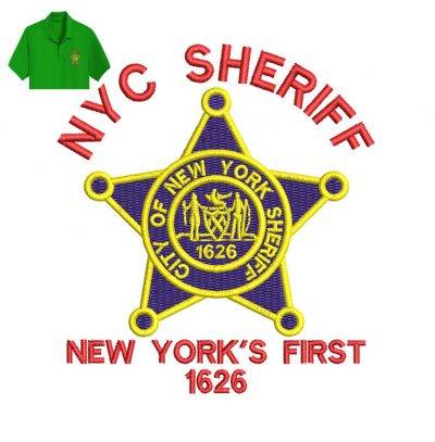 Nyc Sheriff Embroidery logo for Polo Shirt.