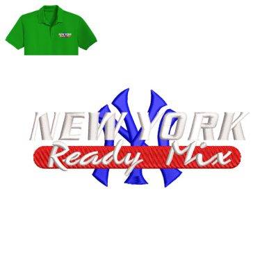 New York Embroidery logo for Polo Shirt.