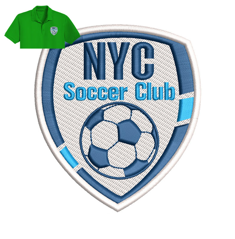 Nyc Soccer Embroidery logo for Polo Shirt.