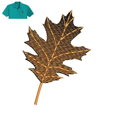 Oak Leaf Embroidery logo for Polo Shirt.