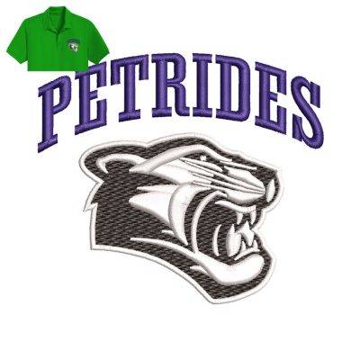 Petrides Tiger Embroidery logo for Polo Shirt.