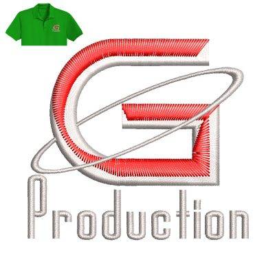 Production Embroidery logo for Polo Shirt.