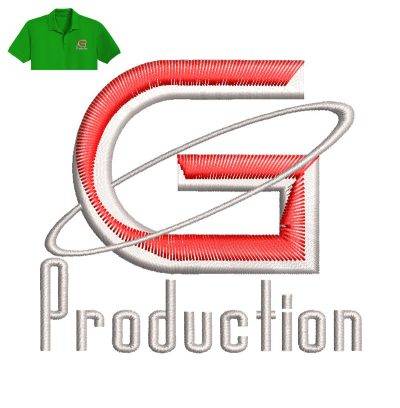 Production Embroidery logo for Polo Shirt.